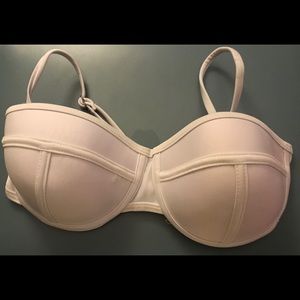 Very padded white bathing suit top